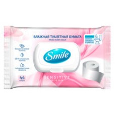 Вологий туалетний папір для дорослих Smile Sensitive 44 шт