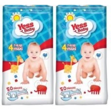 Пiдгузники Yess Baby  4 Maxi 7-18 кг JUMBO  (50 шт)