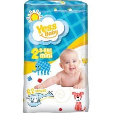 Пiдгузники Yess Baby  2 Mini 3-6 кг JUMBO  (62 шт)