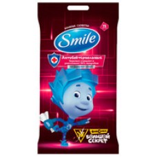 Вологі антибактеріальні серветки "Фіксики" Smile 15 шт